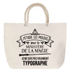 Sac Fête des Mères Mamie Famille Idée Cadeau anniversaire Noël Travail Boulot Métier Départ Retraite Collègue Femme cabas shopping plage