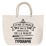 Sac Fête des Mères Mamie Famille Idée Cadeau anniversaire Noël Travail Boulot Métier Départ Retraite Collègue Femme cabas shopping plage