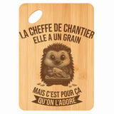 Planche bambou gravée personnalisée femme idée cadeau Fête des Mères apéro 30×20 prénom cuisine plateau fromage anniversaire noel maman mamie