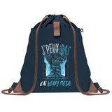 sac a dos bleu coton recycle avec pochette idee cadeau originale pour collegue ami prof ou membre de la famille cadeau mixte noel anniversaire secret santa ou depart au travail sac leger pratique et ecologique design breton moderne