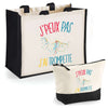 Cabas homme ou femme sac plage ou shopping tote bag pochette trousse Idée cadeau original pour anniversaire Noël travail départ retraite collègue famille fete des mères fetes des pères papa maman mamie papi