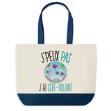 Sac de shopping bleu J'peux pas Cerf Volant
