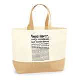Sac Jute Fête des Mères Fêtes des Pères Mamie Papi Famille Idée Cadeau anniversaire Noël Travail Boulot Métier Départ Retraite Collègue Femme Homme