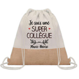 Sac Fête des Mères Mamie Maman Cadeau anniversaire Noël Travail Métier Départ Retraite Collègue Femme cabas shopping plage