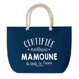 Sac de Plage Bleu avec Anse Corde Certifiée meilleure Mamoune