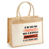 Sac Fête des Mères Mamie Famille Idée Cadeau anniversaire Noël Travail Boulot Métier Départ Retraite Collègue Femme cabas shopping plage