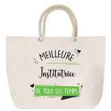 Sac Fête des Mères Mamie Famille Idée Cadeau anniversaire Noël Travail Boulot Métier Départ Retraite Collègue Femme cabas shopping plage
