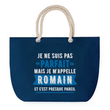 Sac de plage Bleu anse corde Romain Parfait
