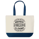 Sac de shopping bleu Béatrice Femme Déesse Légende