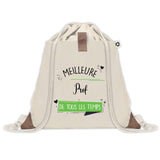 Sac à dos avec pochette Meilleure Prof de tous les temps