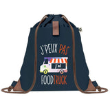 sac a dos bleu coton recycle avec pochette idee cadeau originale pour collegue ami prof ou membre de la famille cadeau mixte noel anniversaire secret santa ou depart au travail sac leger pratique et ecologique design breton moderne