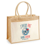 Sac Fête des Mères Mamie Famille Idée Cadeau anniversaire Noël Travail Boulot Métier Départ Retraite Collègue Femme cabas shopping plage Homme Papa Papi Pères Frère