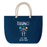 Sac de plage Bleu anse corde Bruno Unique dans l'Univers