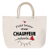 Sac Fête des Mères Mamie Famille Idée Cadeau anniversaire Noël Travail Boulot Métier Départ Retraite Collègue Femme cabas shopping plage