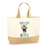 Sac Jute Fête des Mères Fêtes des Pères Mamie Papi Famille Idée Cadeau anniversaire Noël Travail Boulot Métier Départ Retraite Collègue Femme Homme