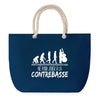 Sac de plage Bleu anse corde Né pour Contrebasse