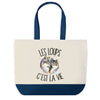 Sac de shopping bleu Loup c'est la Vie