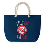 Sac de plage Bleu anse corde J'peux Pas Jeûne