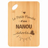 Planche bambou gravée personnalisée femme idée cadeau Fête des Mères apéro 30×20 prénom cuisine plateau fromage anniversaire noel maman mamie