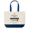 Sac de shopping bleu Bazar d'une Menuisière adorée