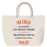 Sac Fête des Mères Mamie Famille Idée Cadeau anniversaire Noël Travail Boulot Métier Départ Retraite Collègue Femme cabas shopping plage