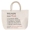 Sac Fête des Mères Mamie Famille Idée Cadeau anniversaire Noël Travail Boulot Métier Départ Retraite Collègue Femme cabas shopping plage