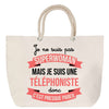 Sac Fête des Mères Mamie Famille Idée Cadeau anniversaire Noël Travail Boulot Métier Départ Retraite Collègue Femme cabas shopping plage