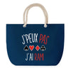 Sac de plage Bleu anse corde J'peux Pas Rami
