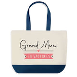 Sac de shopping bleu Grand-Mère en Vacances