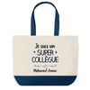 Sac de shopping bleu Mohamed-Amine Super Collègue