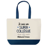 Sac de shopping bleu Mohamed-Amine Super Collègue