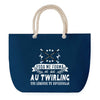 Sac de plage Bleu anse corde Twirling Légende Humour Geek