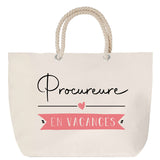 Sac Fête des Mères Mamie Famille Idée Cadeau anniversaire Noël Travail Boulot Métier Départ Retraite Collègue Femme cabas shopping plage