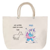 Sac Fête des Mères Mamie Famille Idée Cadeau anniversaire Noël Travail Boulot Métier Départ Retraite Collègue Femme cabas shopping plage