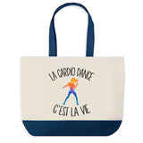 Sac de shopping bleu Cardio Dance c'est la Vie
