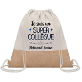 Sac Fête des Pères Papi Papa Cadeau anniversaire Noël Travail Boulot Métier Départ Retraite Collègue Homme cabas shopping plage
