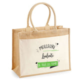 Sac Fête des Mères Mamie MAman Soeur Femme Famille Idée Cadeau anniversaire Noël Travail Boulot Métier Départ Retraite Collègue Femme cabas shopping plage