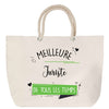 Sac Fête des Mères Mamie Famille Idée Cadeau anniversaire Noël Travail Boulot Métier Départ Retraite Collègue Femme cabas shopping plage