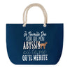 Sac de plage Bleu anse corde Abyssin Travailler Dur pour mon Chat