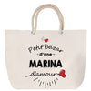 Sac Fête des Mères Mamie Famille Idée Cadeau anniversaire Noël Travail Boulot Métier Départ Retraite Collègue Femme cabas shopping plage