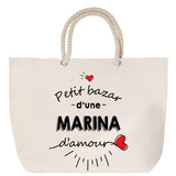 Sac Fête des Mères Mamie Famille Idée Cadeau anniversaire Noël Travail Boulot Métier Départ Retraite Collègue Femme cabas shopping plage