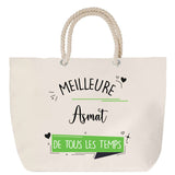 Sac Fête des Mères Mamie Famille Idée Cadeau anniversaire Noël Travail Boulot Métier Départ Retraite Collègue Femme cabas shopping plage