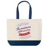 Sac de shopping bleu Vétérinaire Meilleure du Monde