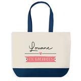 Sac de shopping bleu Louane en Vacances