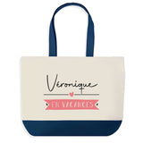 Sac de shopping bleu Véronique en Vacances