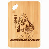 Planche bambou gravée personnalisée femme idée cadeau Fête des Mères apéro 30×20 prénom cuisine plateau fromage anniversaire noel maman mamie
