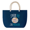 Sac de plage Bleu anse corde J'peux Pas Patchwork