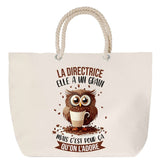 Sac Fête des Mères Mamie Famille Idée Cadeau anniversaire Noël Travail Boulot Métier Départ Retraite Collègue Femme cabas shopping plage