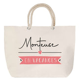 Sac Fête des Mères Mamie Famille Idée Cadeau anniversaire Noël Travail Boulot Métier Départ Retraite Collègue Femme cabas shopping plage
