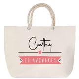 Sac Fête des Mères Mamie Famille Idée Cadeau anniversaire Noël Travail Boulot Métier Départ Retraite Collègue Femme cabas shopping plage